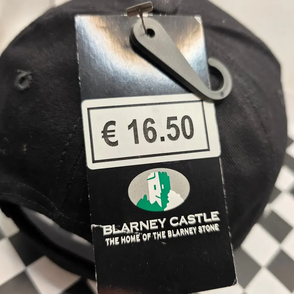NWT Blarney Castle Hat Official Merchandise Black Embroidered Irish Souvenir Cap